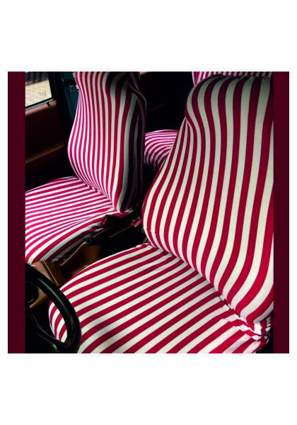 Çizgili Servis Kılıfı Kırmızı Beyaz- Zebra Desen Servis Kılıfı