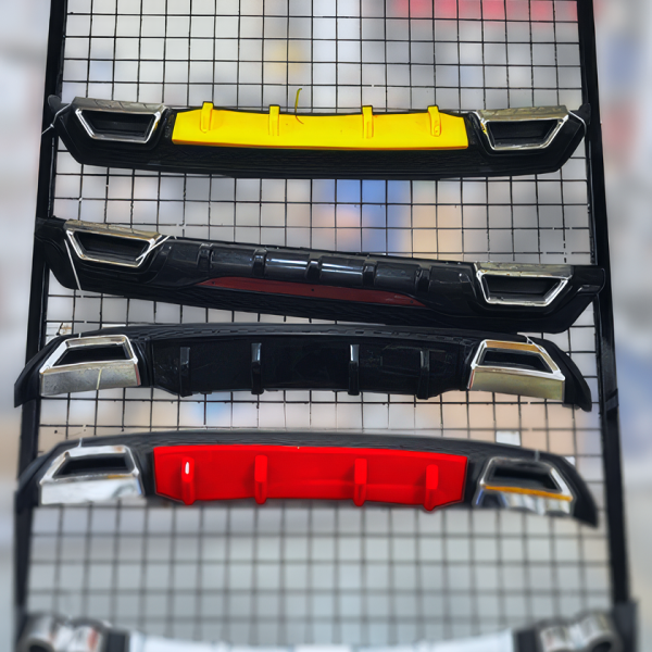 Arka Tampon Eki Renkli Difüzör Kare Egzoz Polo Model Universal