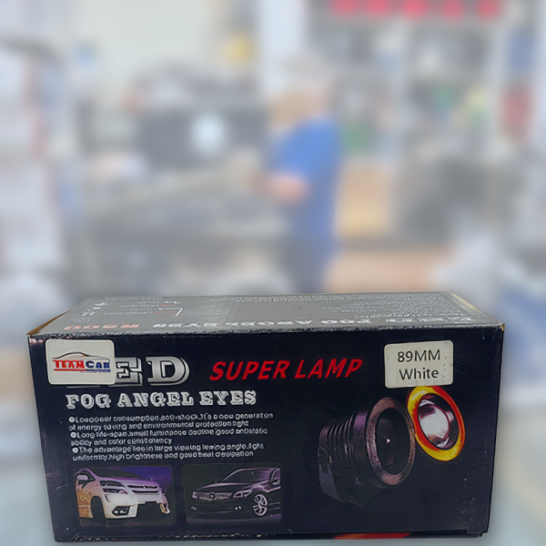 LED Super Lamp Flaşlı Angel Far 76 Mm Beyaz Sinyalli Led Sis Farı Mercekli