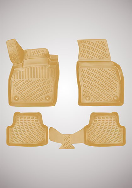 Skoda Fabia 2022 Sonrası Havuzlu Paspas Bej