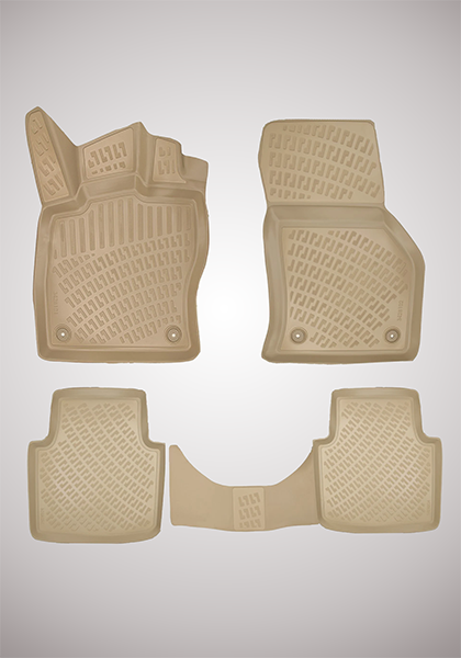 Skoda Superb 2015-2023 Havuzlu Paspas Bej