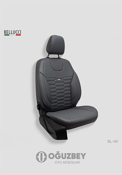 Oto Kılıf ( Deri ) ( Bellucci ) - BL-141-Füme / Füme