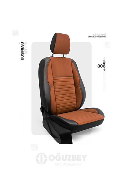 Oto Kılıf ( Orjinal ) ( Business ) - B-306-Taba / Siyah