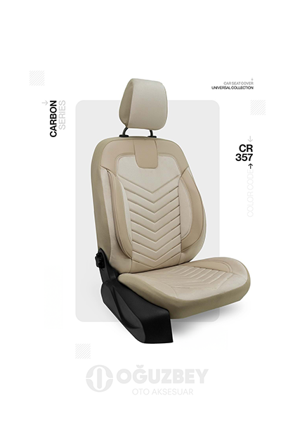 Oto Kılıf ( Carbon  Standart ) - CR-357-Krem / Krem