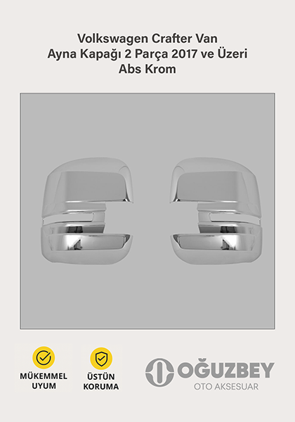 Volkswagen Crafter Van Ayna Kapağı 2 Parça 2017 ve Üzeri Abs Krom