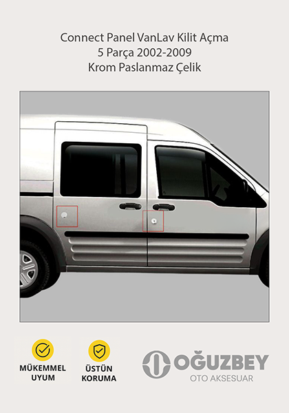 Connect Panel VanLav Kilit Açma 5 Parça 2002-2009 Krom Paslanmaz Çelik