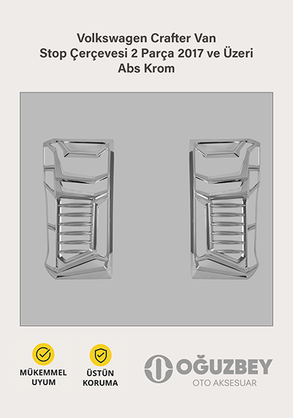 Volkswagen Crafter Van Stop Çerçevesi 2 Parça 2017 ve Üzeri Abs Krom