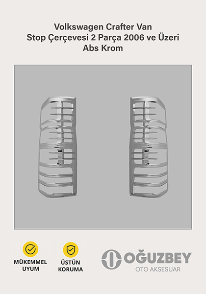 Volkswagen Crafter Van Stop Çerçevesi 2 Parça 2006 ve Üzeri Abs Krom