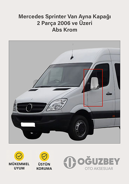 Mercedes Sprinter Van Ayna Kapağı 2 Parça 2006 ve Üzeri Abs Krom