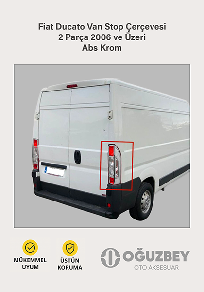 Fiat Ducato Van Stop Çerçevesi 2 Parça 2006 ve Üzeri Abs Krom